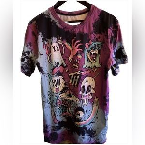 TEEN HEARTS CARTOON TYE DYE TEE